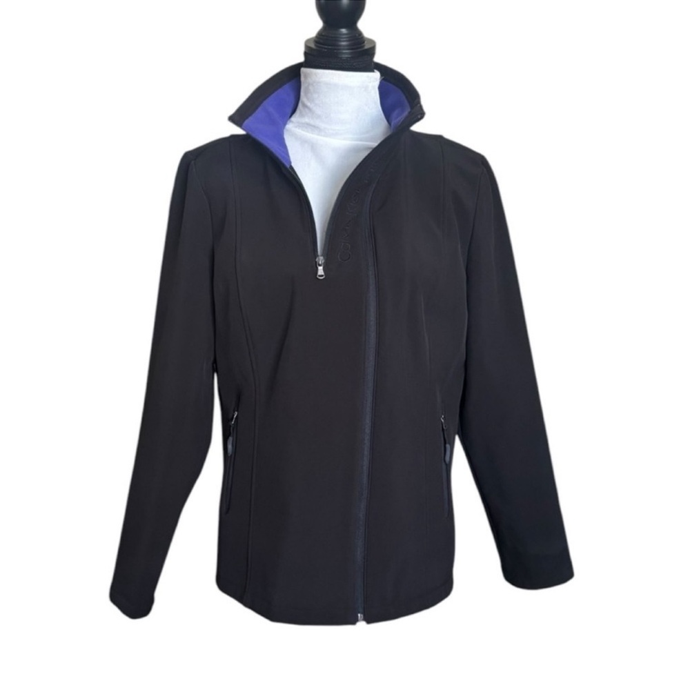 Calvin Klein Performance black soft shell athletic post workout jacket large